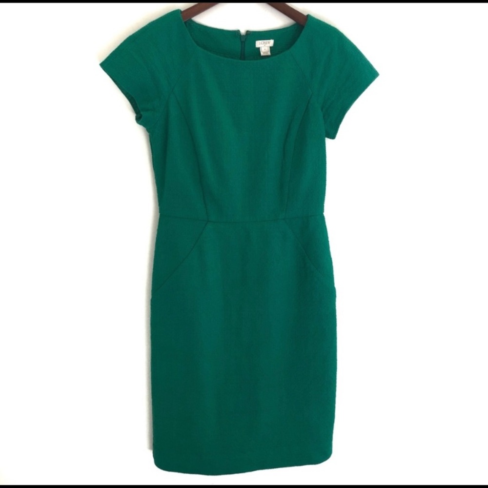 Jcrew Crepe Short Sleeves Dress